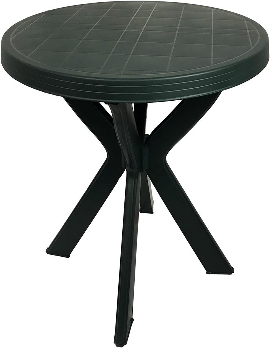 Ronde Bistrotafel Ø 70 cm - Groen Kunststof Tuin- en Balkontafel