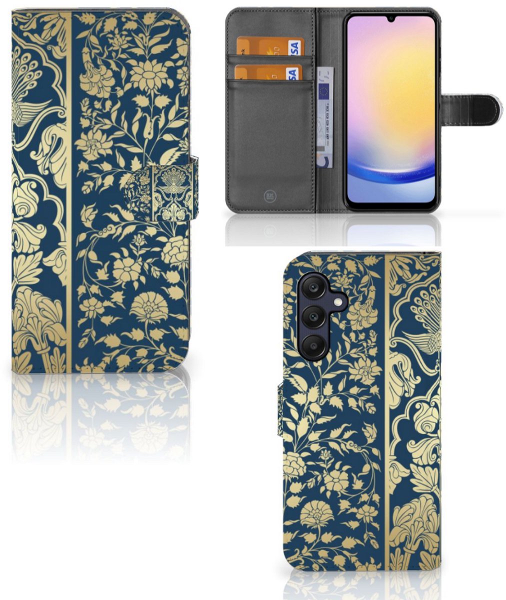 Samsung Galaxy A25 Hoesje Beige Flowers