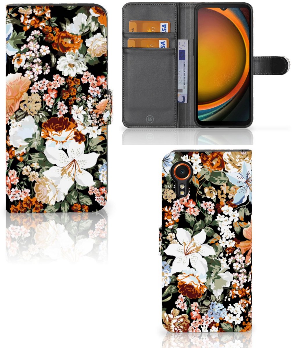 Hoesje voor Samsung Galaxy Xcover 7 Dark Flowers