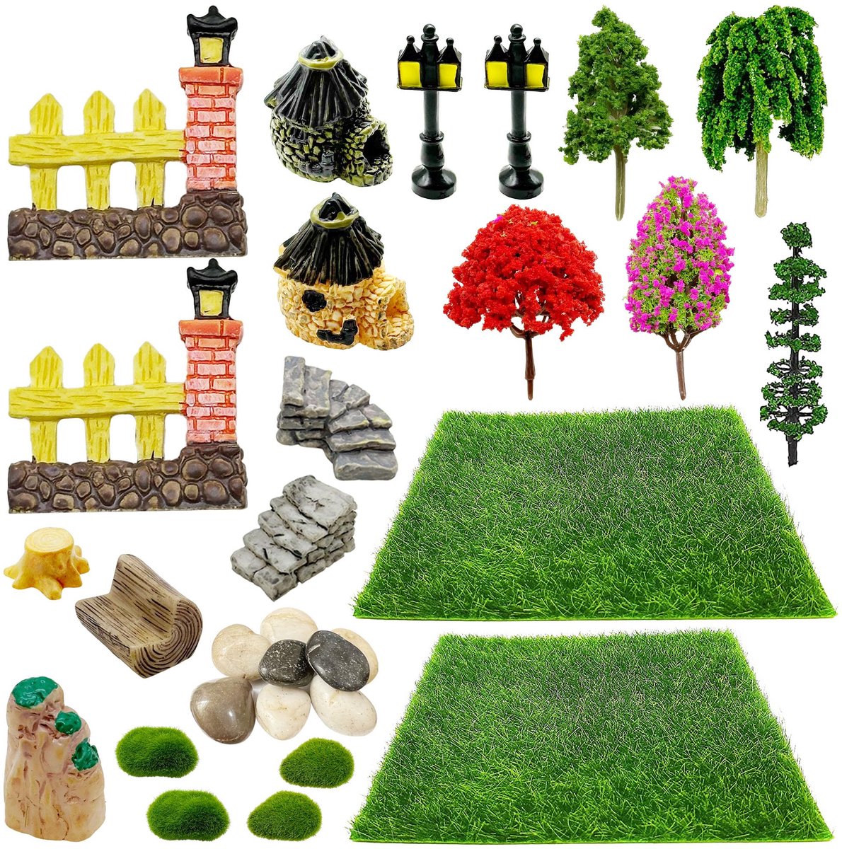 Miniatuur Feeëntuin Accessoires - Compleet Decoratiepakket - 30 Stuks