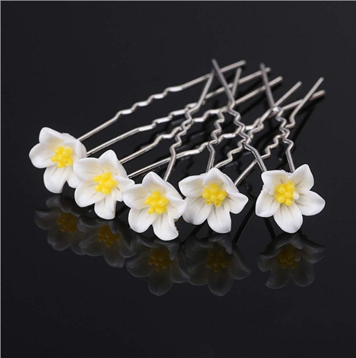 20 Stuks Elegante Haarspelden met Lelie Bloemen voor Bruiloften en Feesten