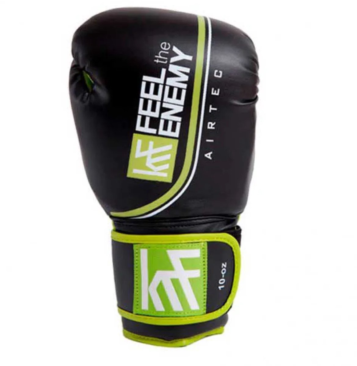 Krf Feel The Enemy Airtec Double Velcro Bokshandschoenen Zwart 10oz