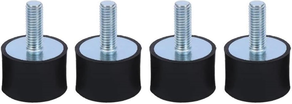 Trillingsdempers Rubber - Schokdempers Isolatie - Apparatuur Dempen - Metaal Coating - M6 M8 - Zwart Zilver