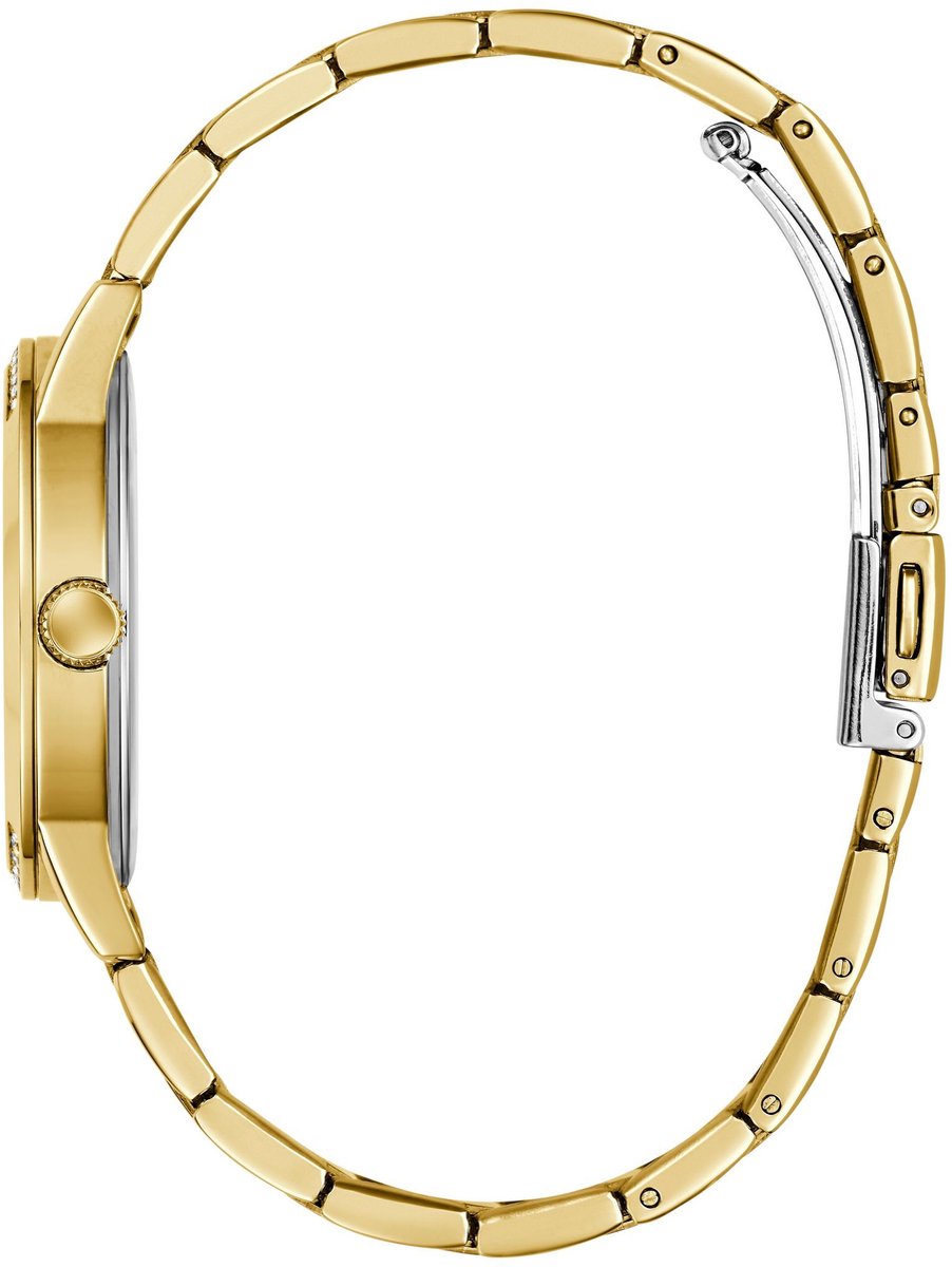 Guess Angelina Quartz Analoog Horloge Gold Tone Behuizing: 100% Roestvrij Staal| Armband: Roestvrij Staal 34 mm U1478L1M, U1478L2M, U1478L4M, U1478L5M, U1478L6M