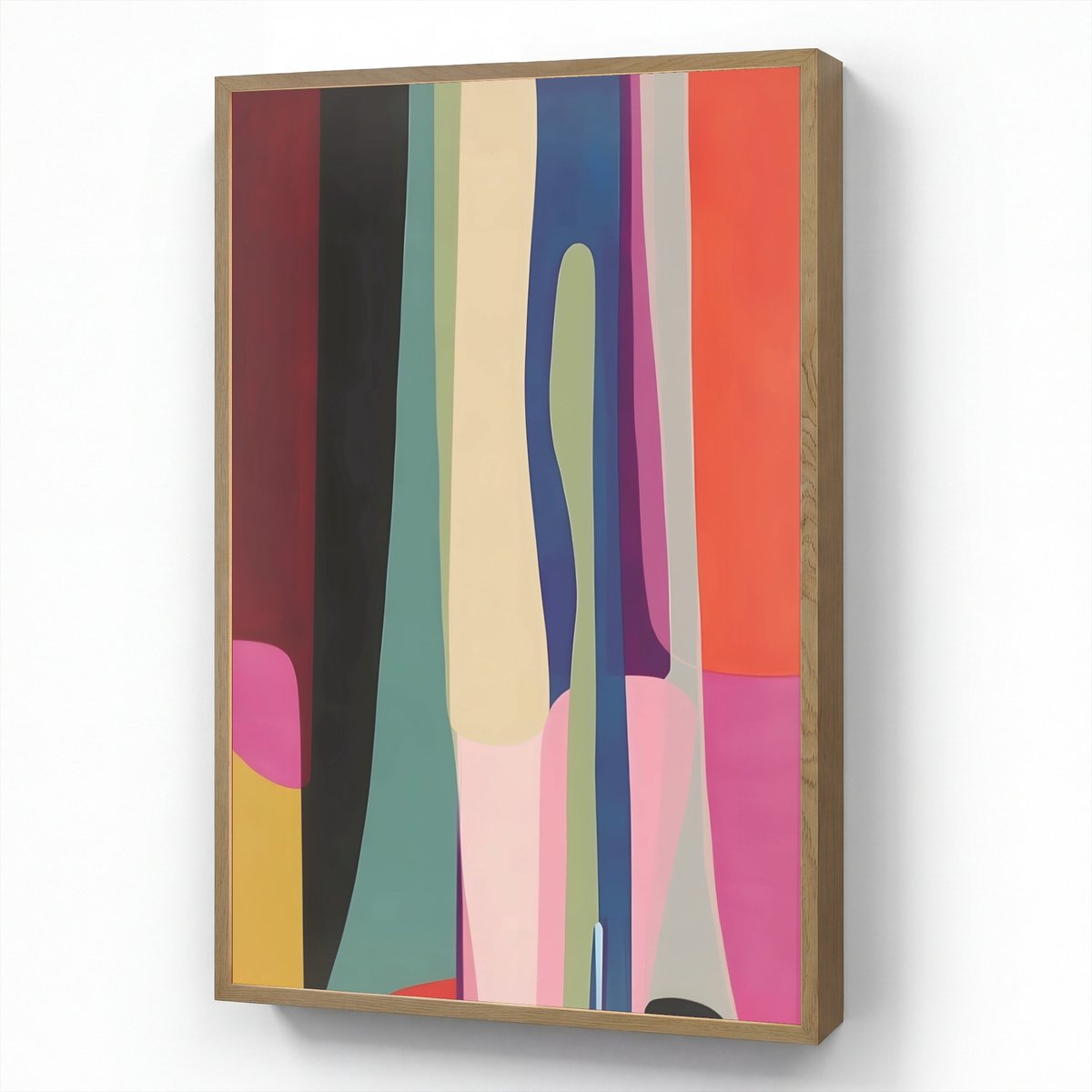 Wandlamp 60x90 cm - Oplaadbaar - Kleurbanen - Verticaal - Kleurrijk - Wandlampen binnen wo