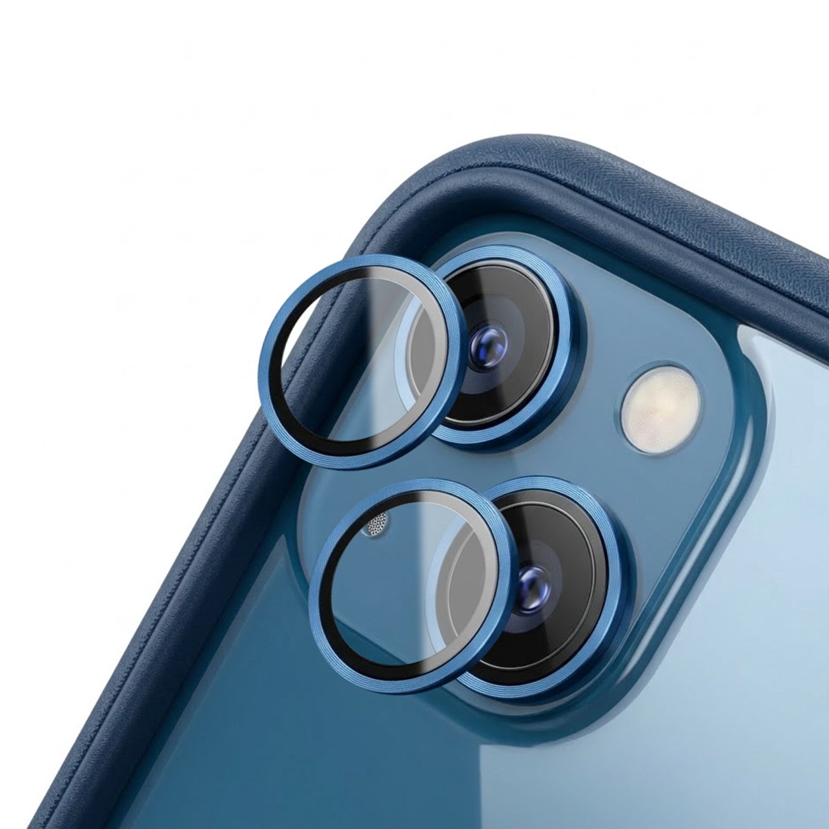 Rhinoshield, Protection d'Objectif Caméra pour Geschikt voor Apple iPhone 13 / 13 Mini Anti-Rayures, Blauw
