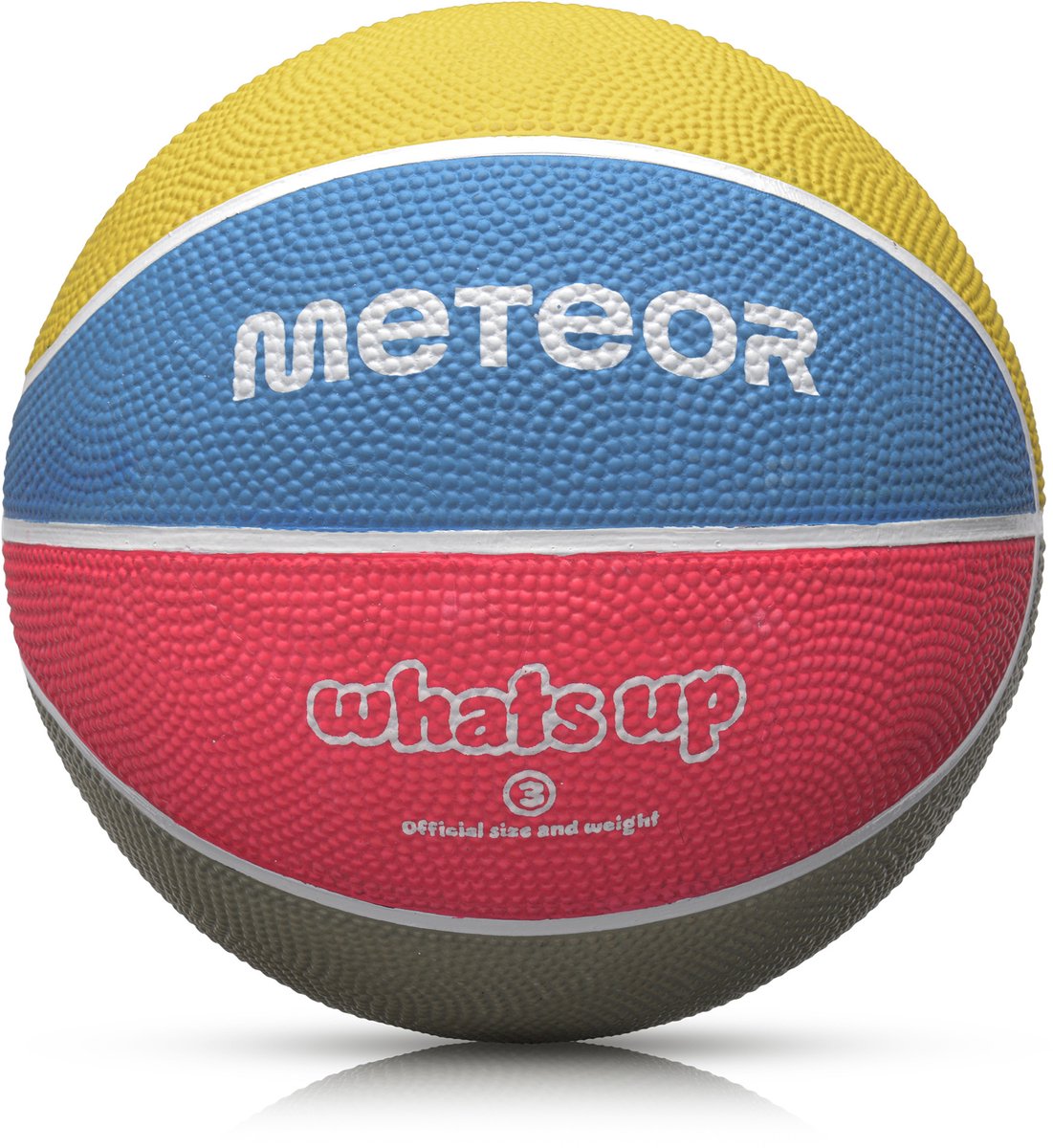 Meteor - Basketbal What's up - Maat 3 - Pastel - Antislip - Rubber - Voor binnen en buiten