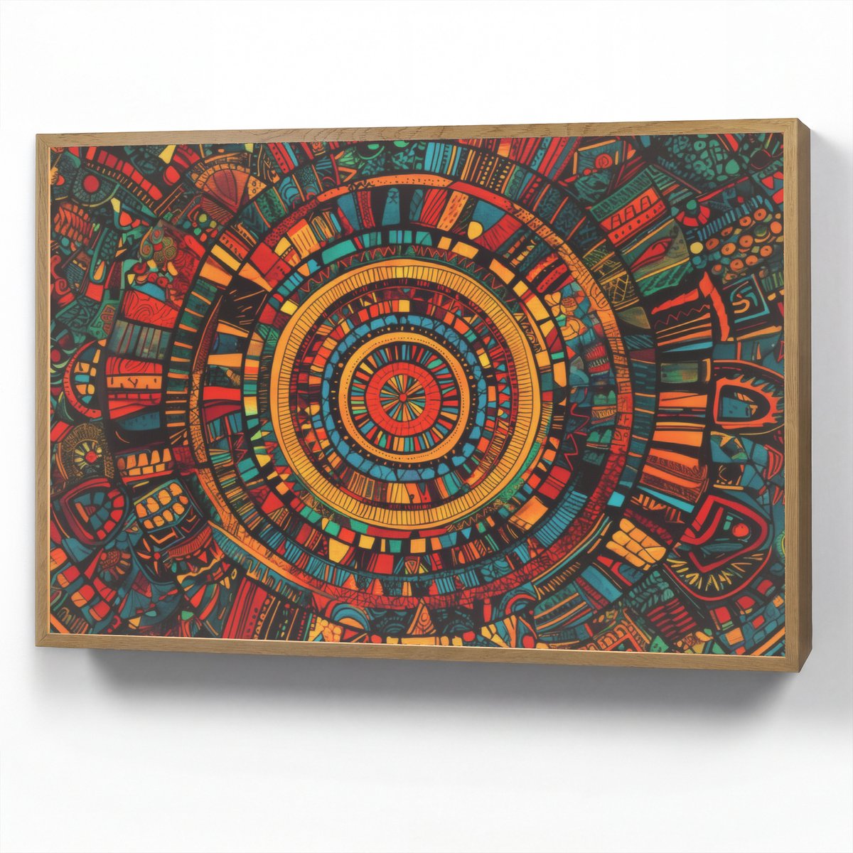 Wandlamp 90x60 cm - Oplaadbaar - Mandala - Cirkels - Patronen - Wandlampen binnen woonkame