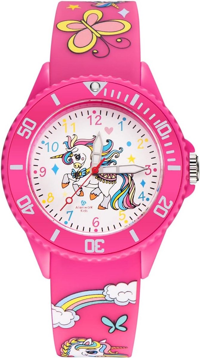 Kindershorloge Analoog met Siliconen Band - Tijd Leren en Waterdicht