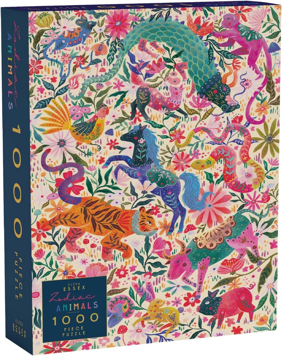 1000 Stuks Puzzel voor Volwassenen met Dierenriem Dieren Thema Poster Inclusief
