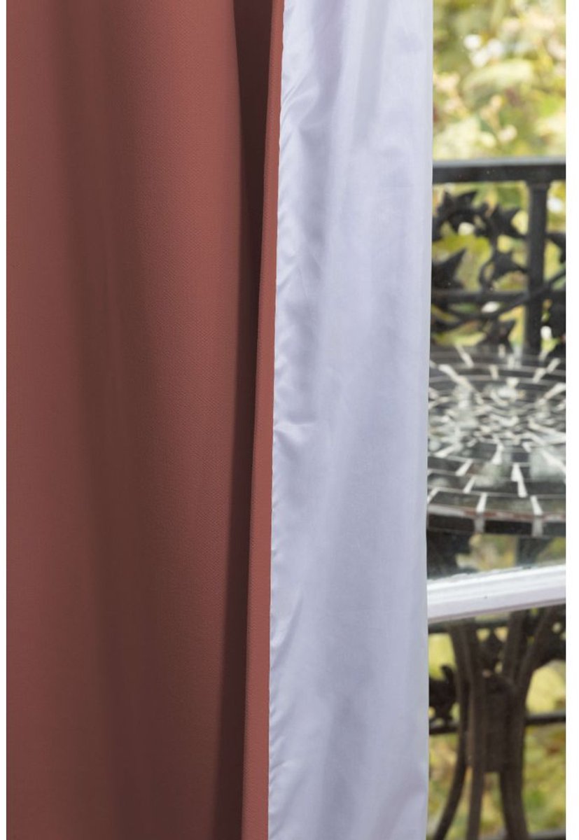 MOONDREAM ThermActiv® Winter+Zomer Thermisch Gordijn | Anti-Koude en Anti-Warmte Isolatie | Gepatenteerde Technologie | EU-fabricaat | Plooiband | Rood MC7005 | 130 x 250 (BxH) cm