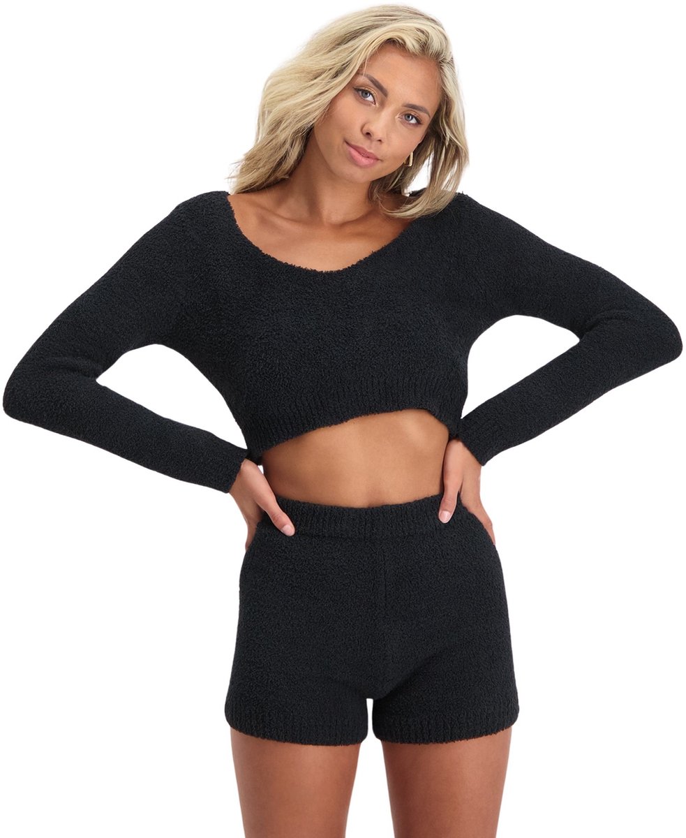 Steve Madden Damesbeha Steve Madden Boucle V-neck Zwart