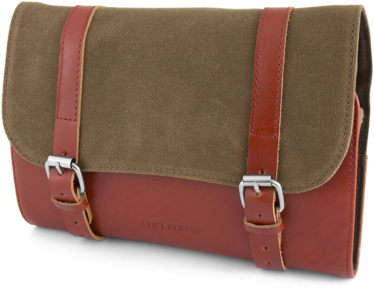 Kaki Grover Waxed Canvas Uitroltoilettas