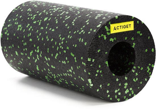 Actiget® Foamroller | Foam Roller | Medium Hardheid | 29,5 cm | Zwart/Groen