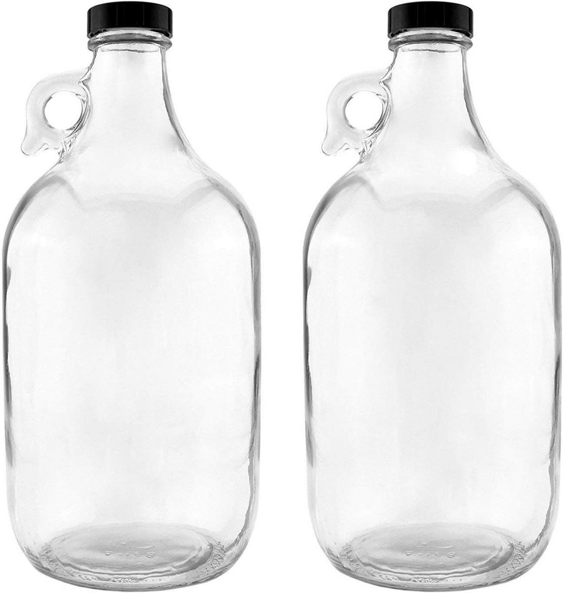 Glazen Kannen met Handvat Halve Gallon Helder Set van 2