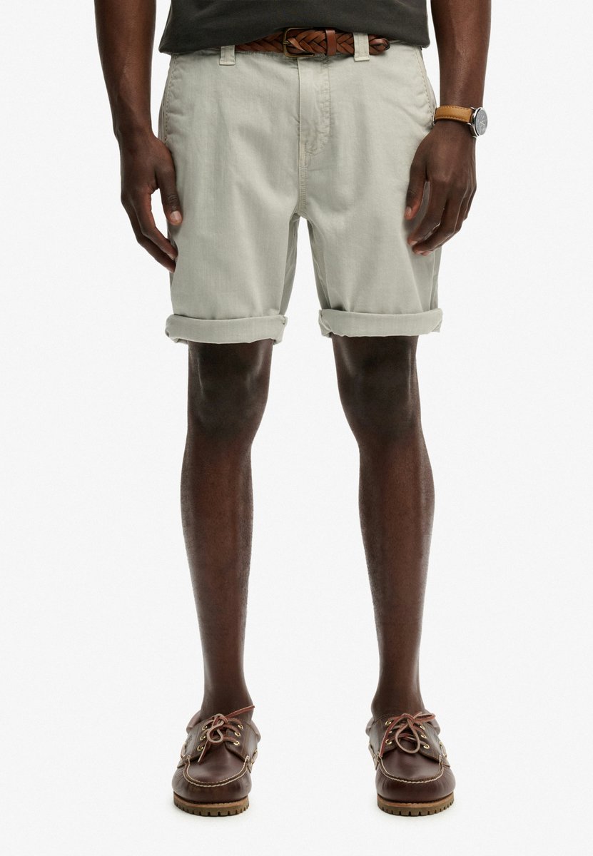 Superdry Utility Chino Shorts Heren Korte broeken Zilver