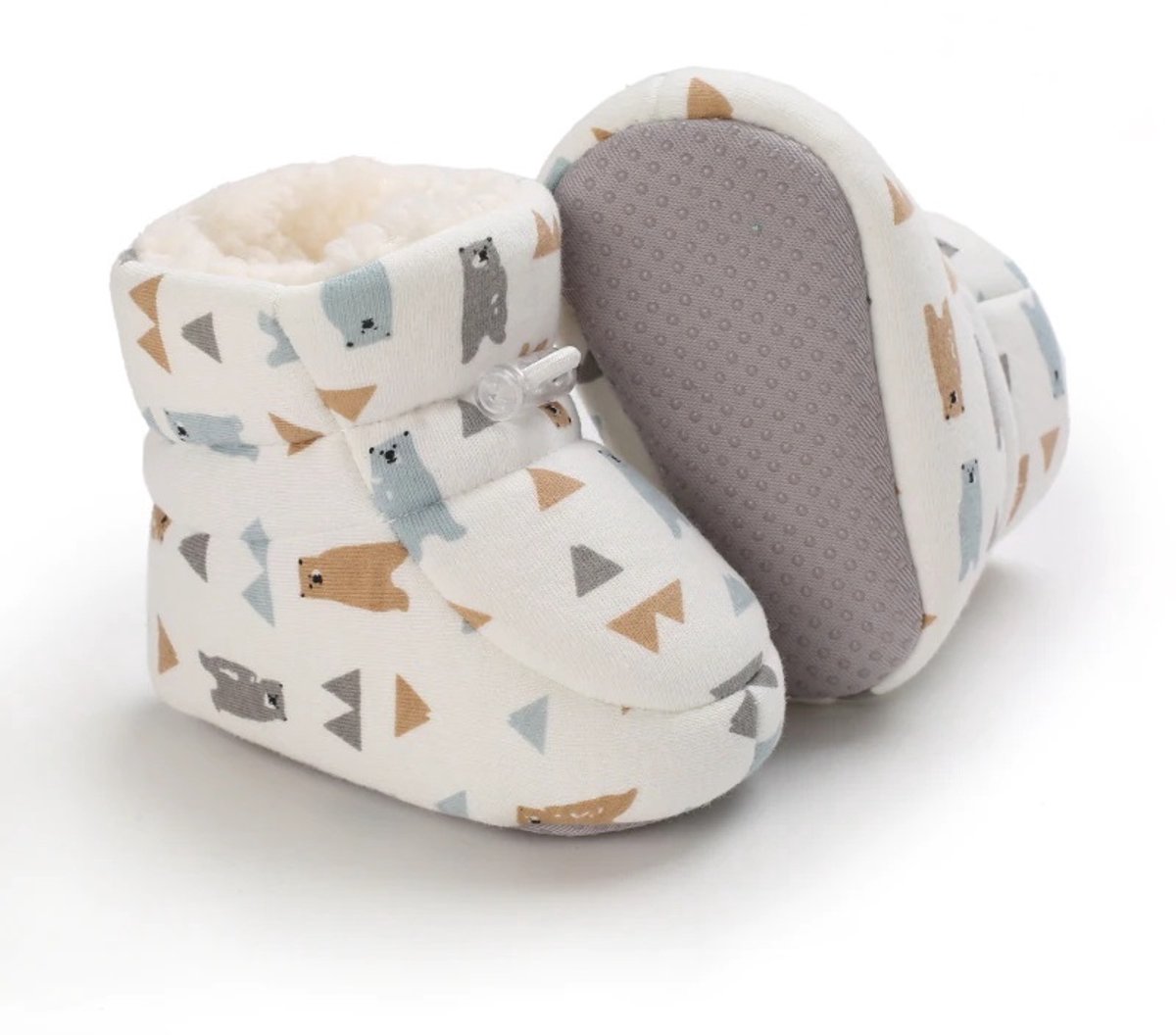 Ukkie Slofjes Snowboots Beer Maat 20 - Jongens en Meisjes - Elastiek - Anti Slip