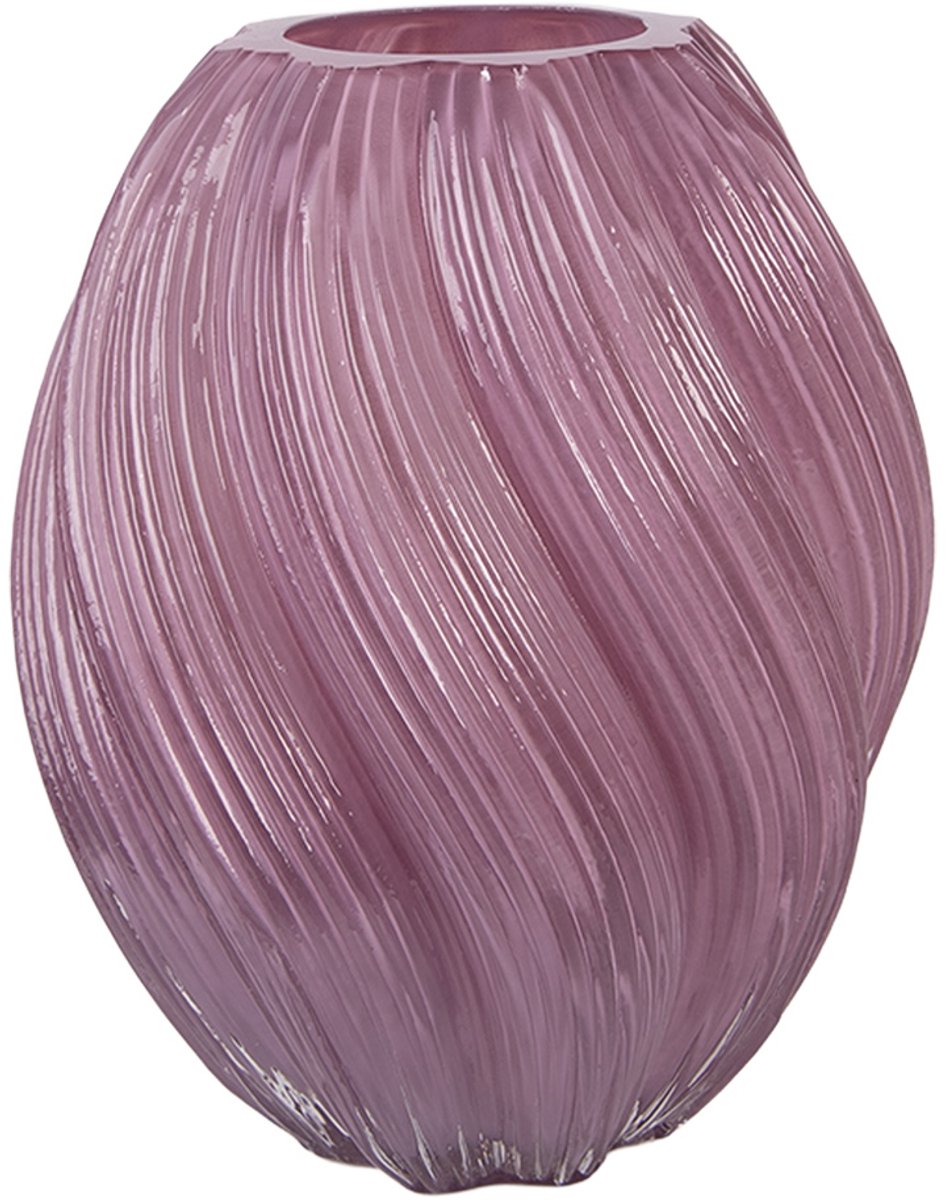 Clayre & Eef Vaas Ø 17x21 cm Paars Glas