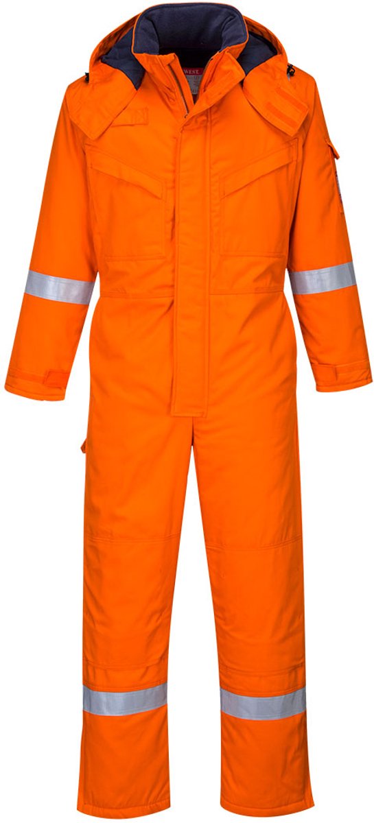 Portwest Vlamvertragende Antistatische Winteroverall FR53 - Oranje - L