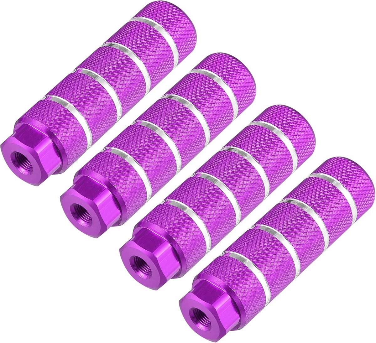 4 stuks fiets voetsteunen achter voor BMX en MTB met 3/8 inch asbevestiging paars