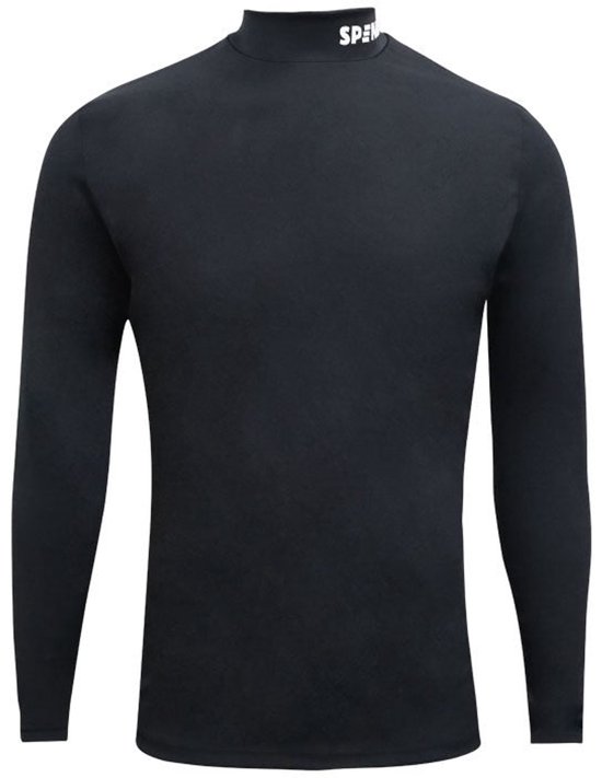 Aottori Dames T-shirt met vierkante hals T-shirt katoen pluche binnen lange mouwen slim fit thermisch T-shirt basic wit casual top herfst winter S-XXL, Zwart, XS