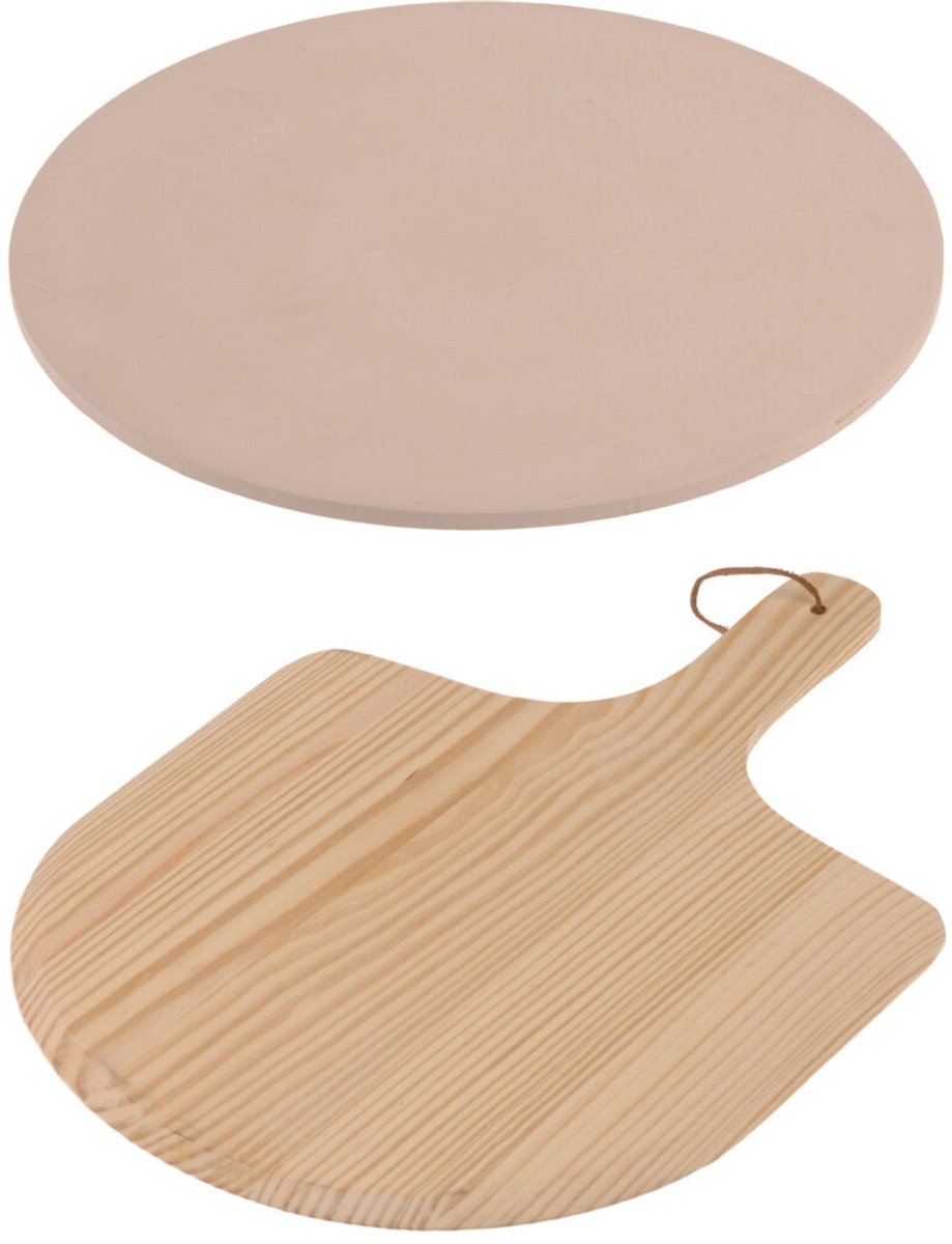 Cookinglife Pizza Bakset Ø 33 cm - Pizza baksteen en Pizzaschep