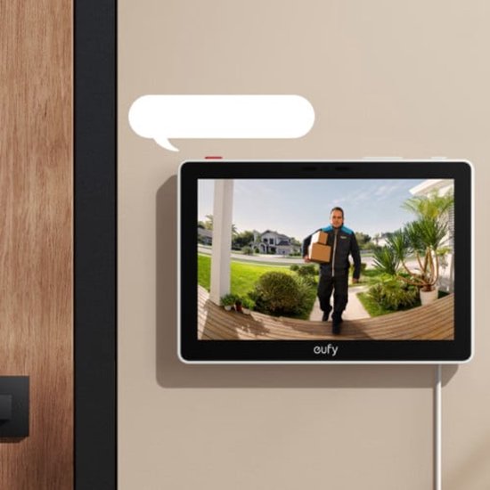 eufy E10 Smart Display-Slimme Home Hub, 8" Bedieningspaneel, Compatibel met eufy Beveiligingsapparaten, Vier Weergaven op Eén Scherm, Directe Deurmeldingen, Dagelijkse Evenementenrapporten, Geen Maandelijkse Kosten, Eén-Tapbediening van Eufy — afbeelding 5