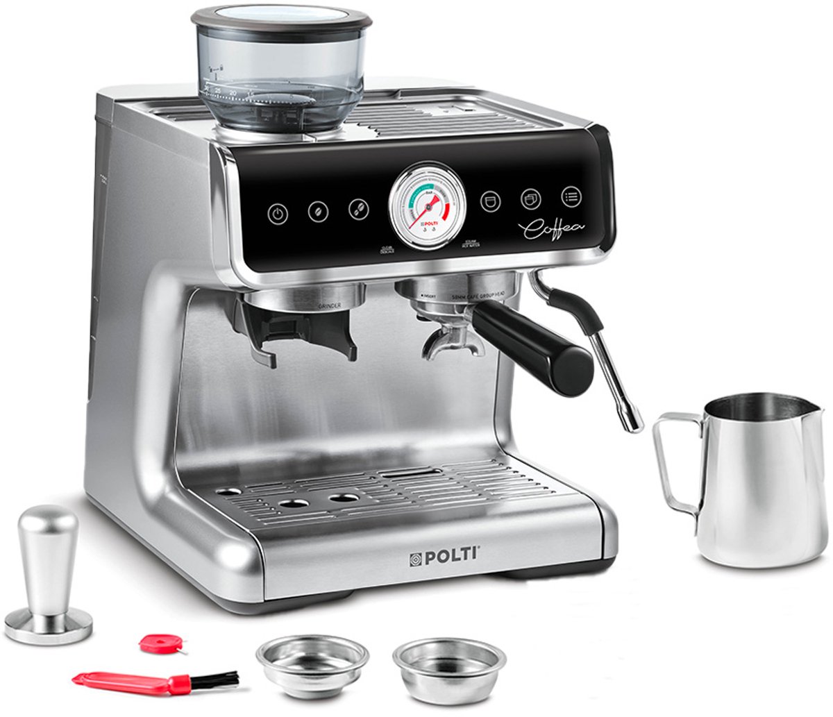 Polti Coffea G50S Espressomachine met Koffiemolen – 15 bar – 2,8L – Zilver