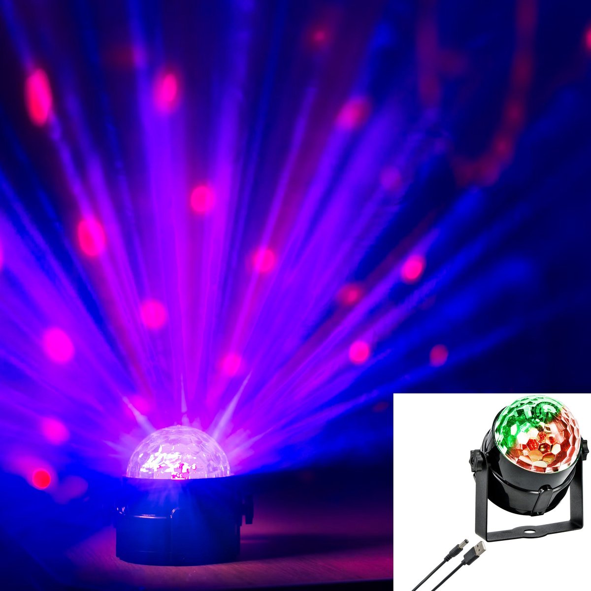 Lichteffect - Ayra DanceFX Hypnose RGB - incl. USB-adapter - Blauw