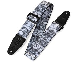 Levys Leathers MPD2C-048 polyester gitaarband met print - skulls