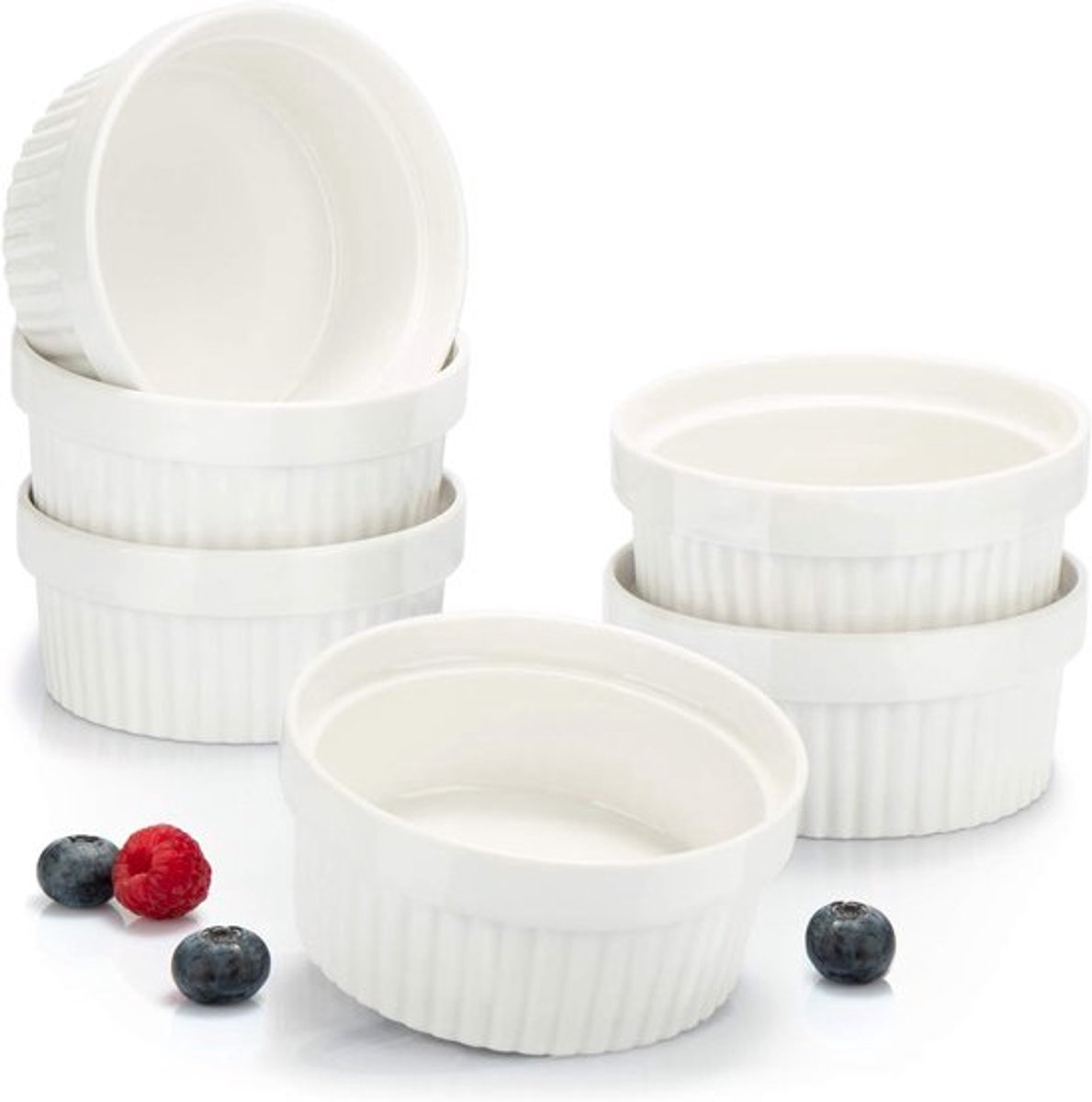 Candala 6x Soufflévormen - keramische brulee keramische schalen - oven