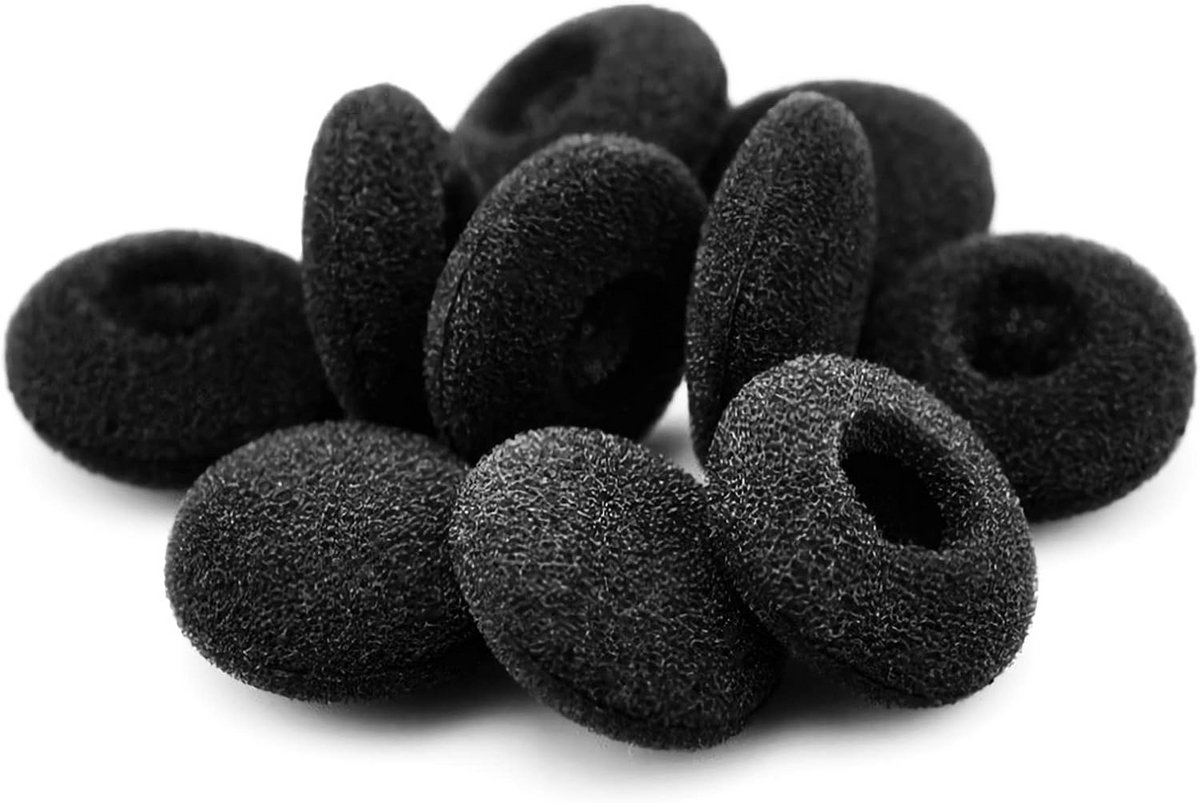 40 Stuks Schuimrubberen Oorkussens voor Headset - 18 mm Zwart