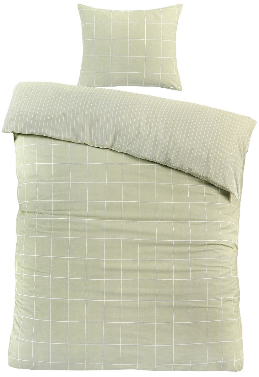 Day Dream Magnus - Dekbedovertrek - Eenpersoons - 140 x 200/220 - Groen