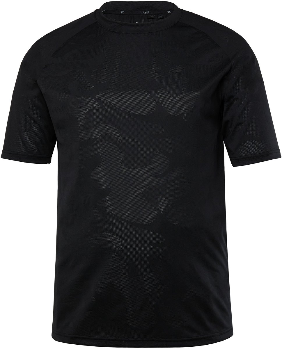 JAY-PI - Heren - Functioneel shirt fitness halflange mouwen - Zwart - Maat XXL