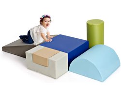 KOMFOTTEU 6 delig Schuimblokken - Soft Play Foam Blokken - Reuze Bouwblokken - Montessori-klimblokken - voor kinderen