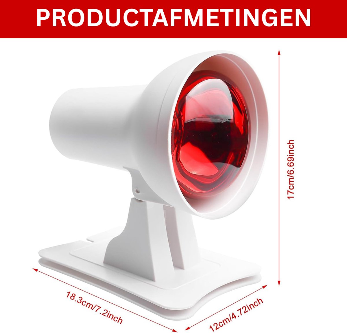 Infraroodlamp - Warmtelamp Verstelbaar- Infrarood Lampen voor Spieren - Duurzame Hittelamp -Wit