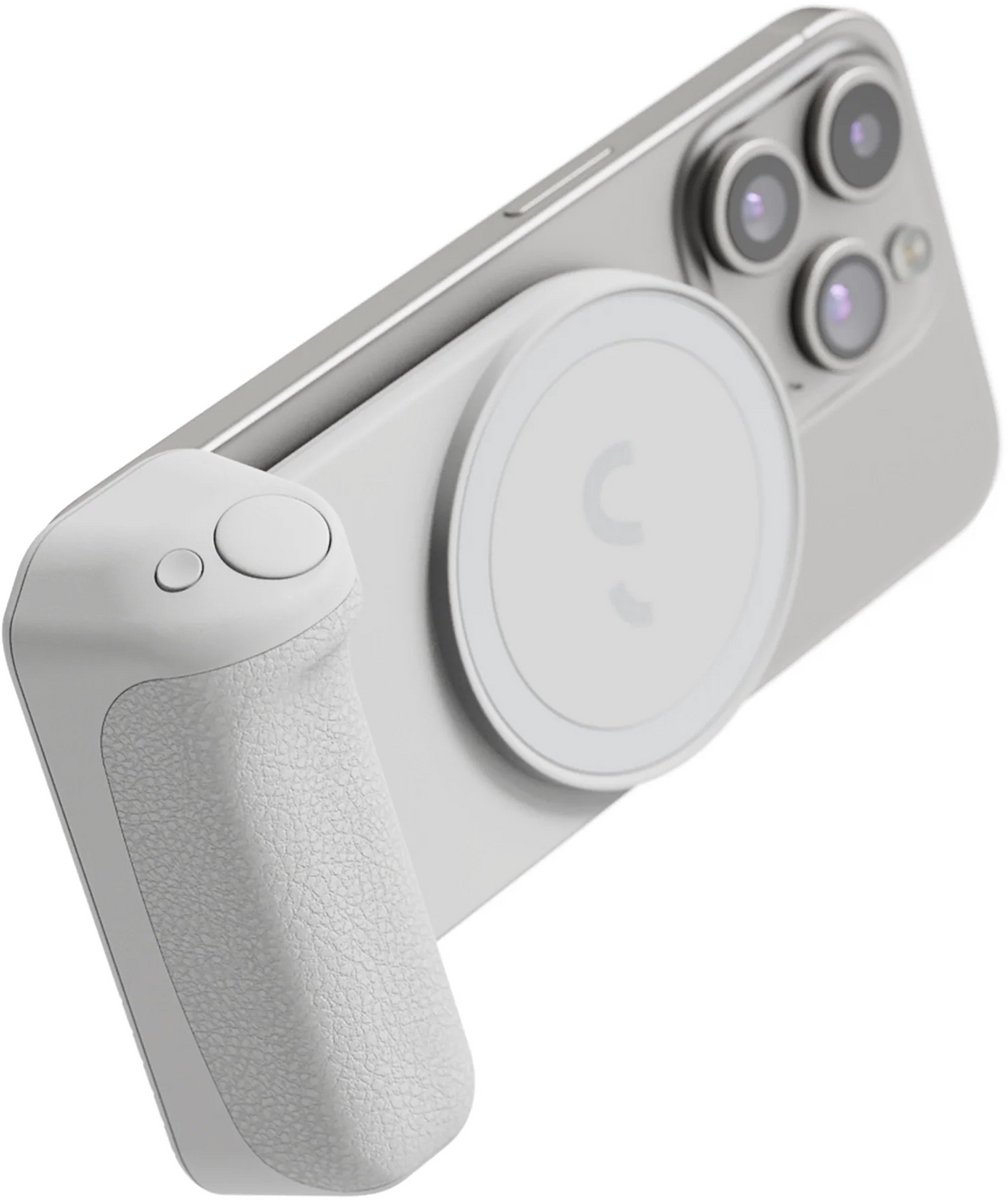 Shiftcam SnapGrip Pro – Ergonomisch en ultradraagbaar ontwerp – Magnetisch montagesysteem voor eenvoudige installatie – 5000mAh Powerbank met 15W draadloze oplaaduitgang - Grijs