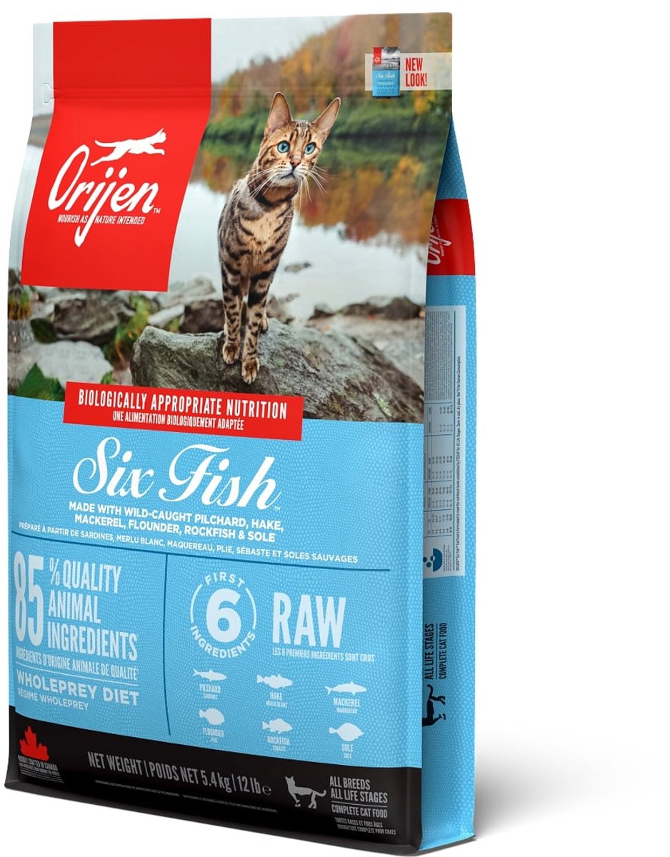 Orijen Whole Prey Six Fish Cat Sardines&Heek - Kattenvoer - 1.8 kg thumbnail 6