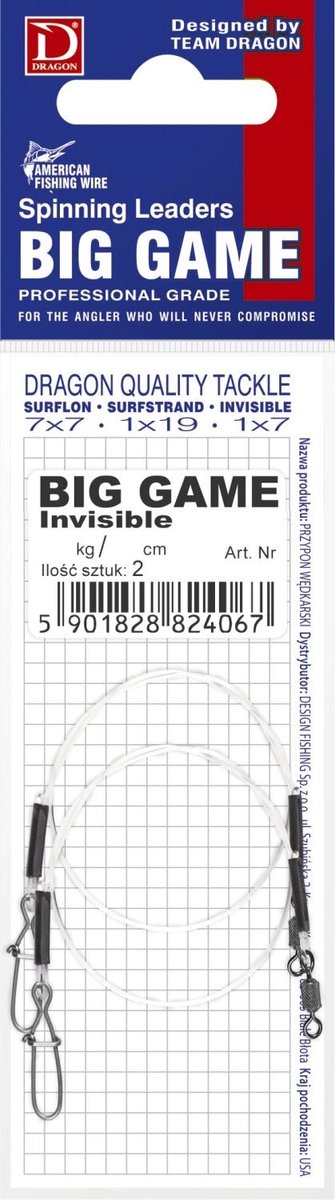 Dragon Big Game Invisible Fluorocarbon Leaders