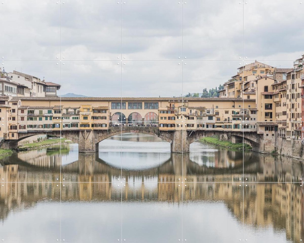 IXXI Ponte Vecchio in Florence, Photolovers - 100 x 80 cm - Gratis ophangtool - Grote wanddecoratie en posters - Klassiek, Fotografie, Gang