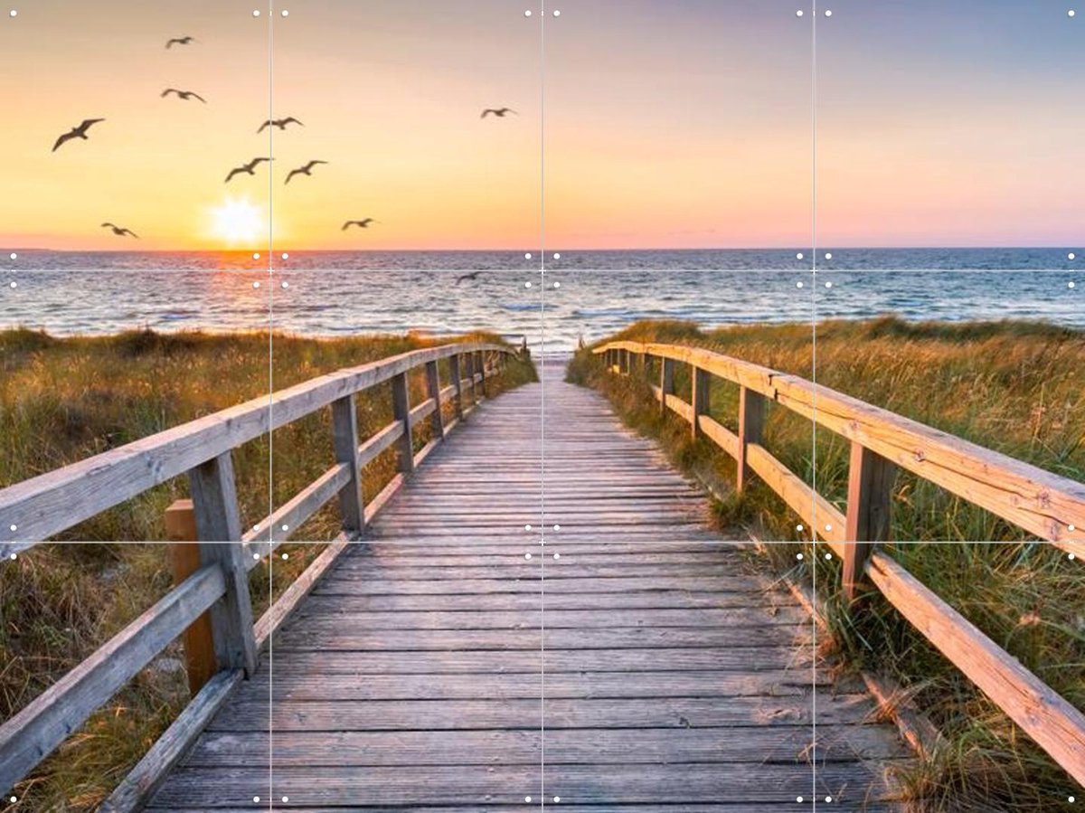 IXXI Panoramic Baltic Sea, Jan Becke - 80 x 60 cm - Gratis ophangtool - Grote wanddecoratie en posters - Fotografie, Woonkamer, Slaapkamer, Gang