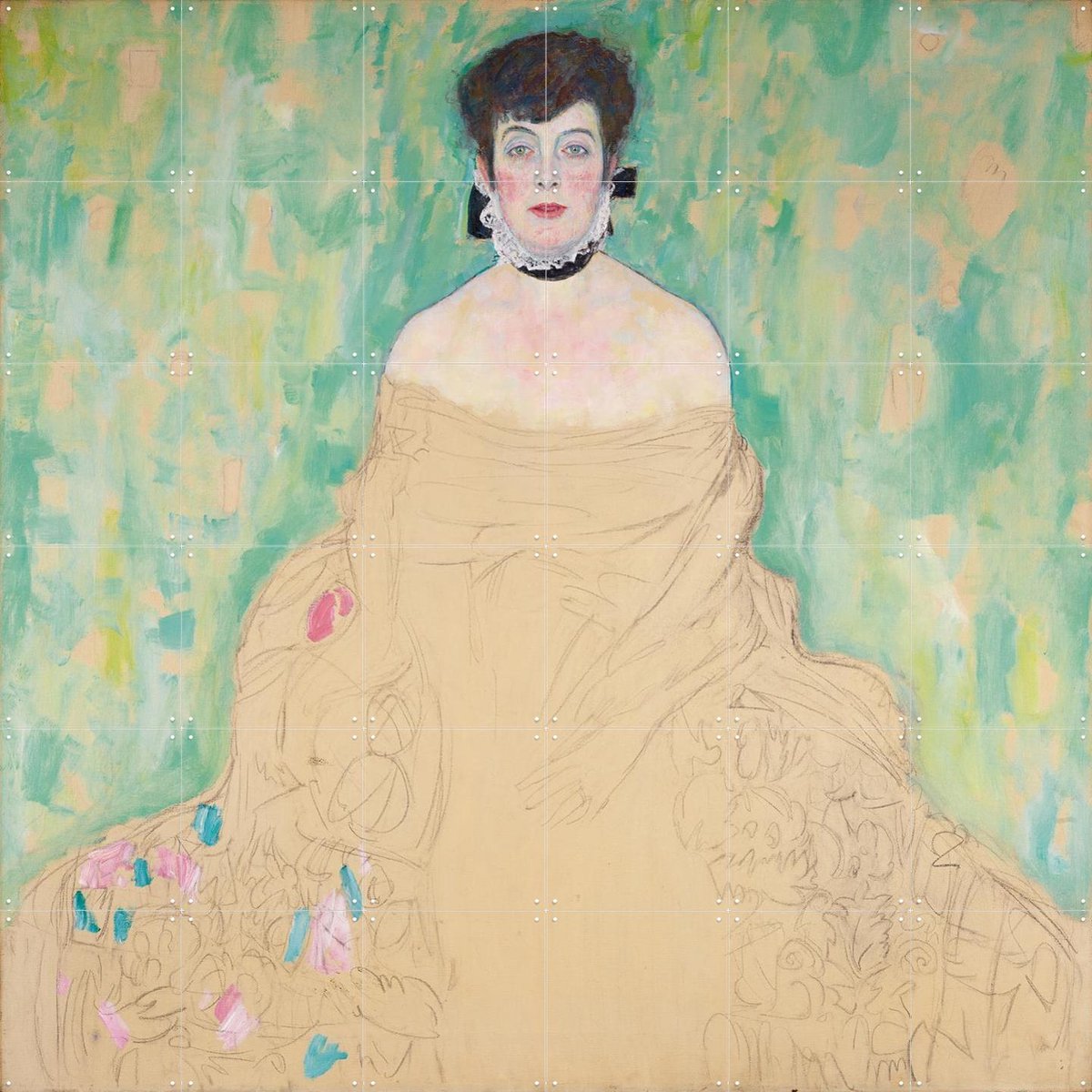 IXXI Amalie Zuckerkandl 1917, Gustav Klimt & Bridgeman Images - 120 x 120 cm - Gratis ophangtool - Grote wanddecoratie en posters - Olieverf, Art