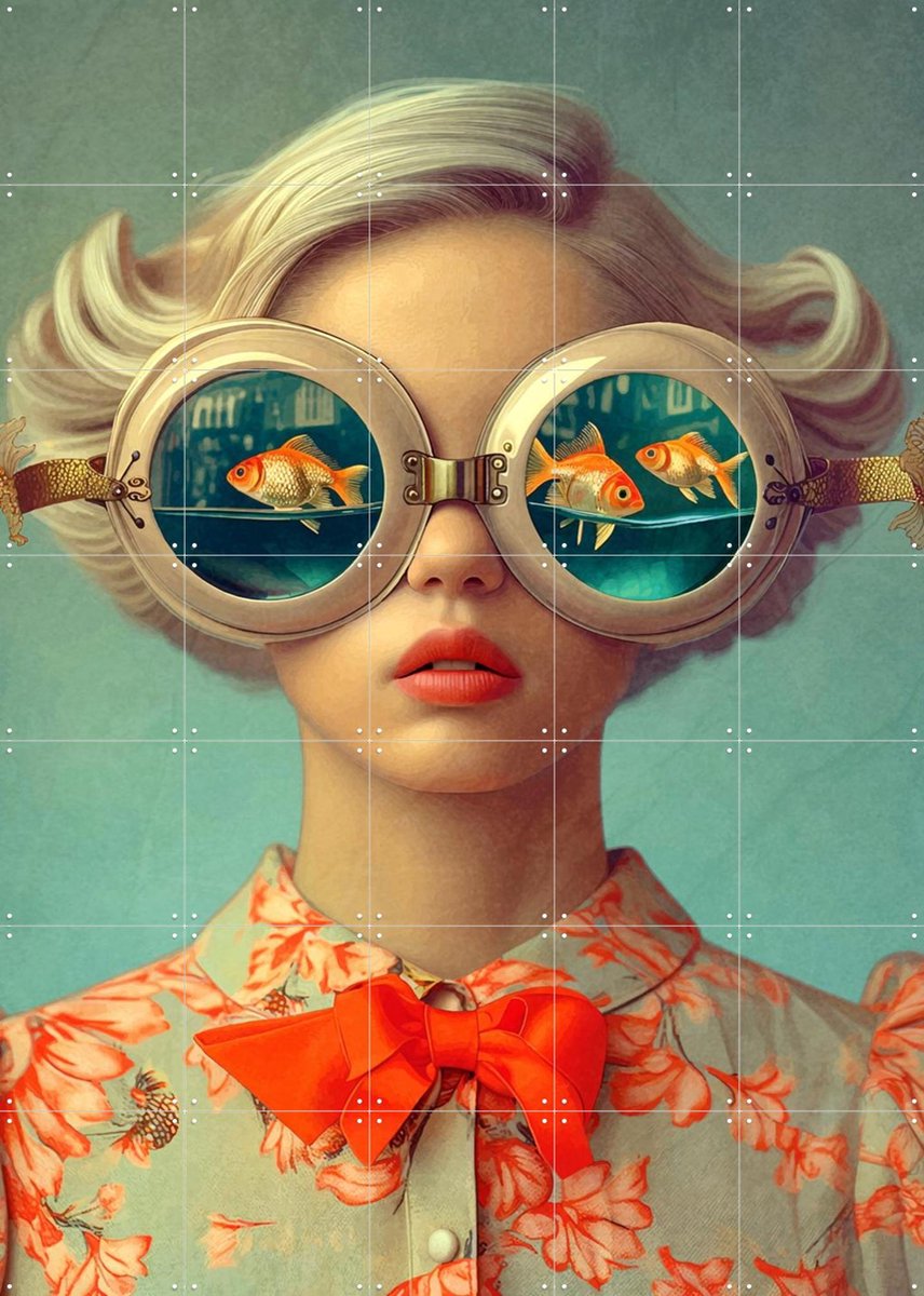 IXXI Visioen, Mirjam Duizendstra - 100 x 140 cm - Gratis ophangtool - Grote wanddecoratie en posters Woonkamer, Portretten