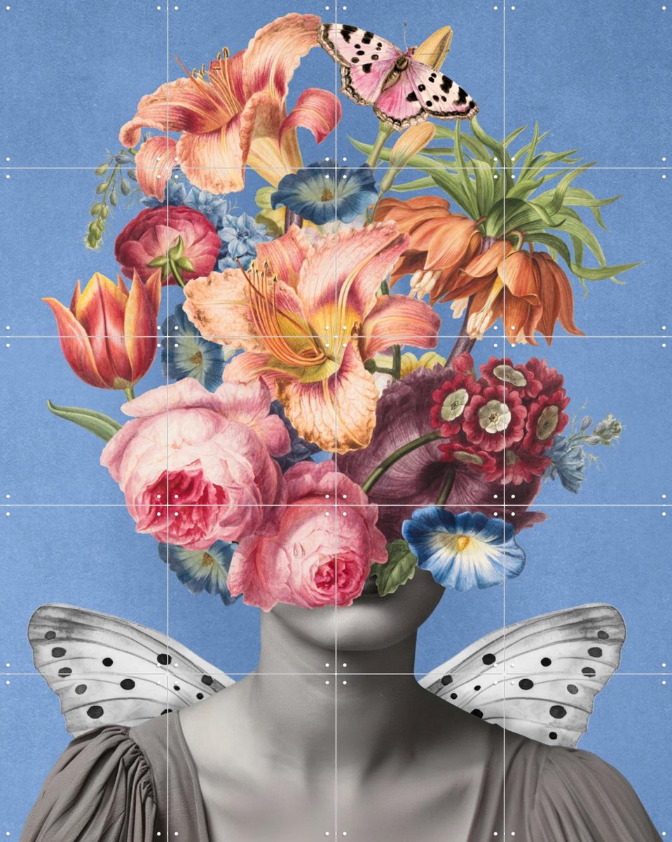 IXXI Summer, the Colors Suit Her, Marja van den Hurk - 80 x 100 cm - Gratis ophangtool - Grote wanddecoratie en posters - Surrealisme, Grafisch