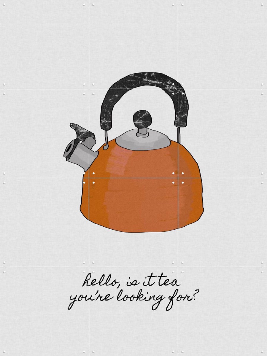 IXXI Hello Is It Tea, Orara Studio & Various - 60 x 80 cm - Gratis ophangtool - Grote wanddecoratie en posters - Illustraties, Speels, Grafisch