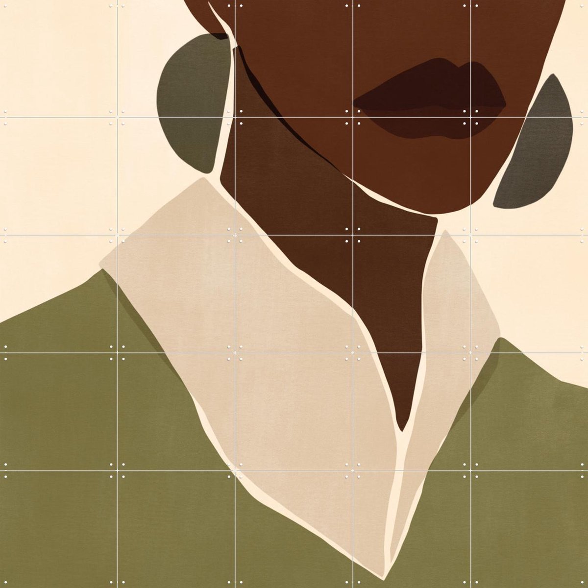 IXXI Fière, Sacrée Frangine - 100 x 100 cm - Gratis ophangtool - Grote wanddecoratie en posters - Illustraties, Minimalisme, Woonkamer, Slaapkamer
