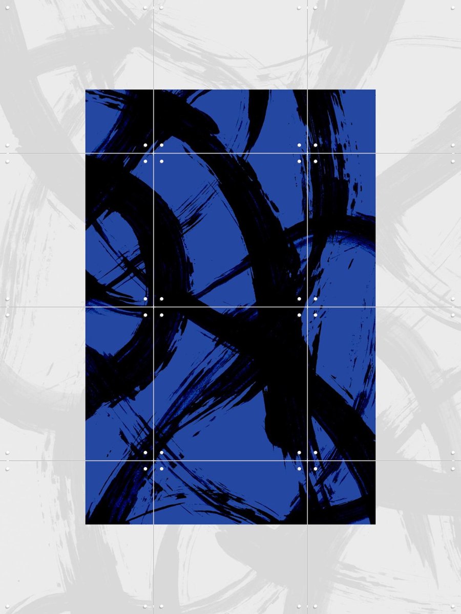 IXXI Abstract Brush Strokes 98Y, Mareike Böhmer - 60 x 80 cm - Gratis ophangtool - Grote wanddecoratie en posters - Kwaststreken, Grafisch Ontwerp
