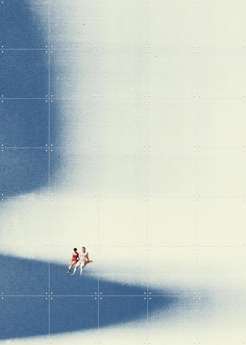 IXXI Easily Happy, Maarten Léon - 100 x 140 cm - Gratis ophangtool - Grote wanddecoratie en posters - Minimalisme, Vintage, Fotografie, Woonkamer