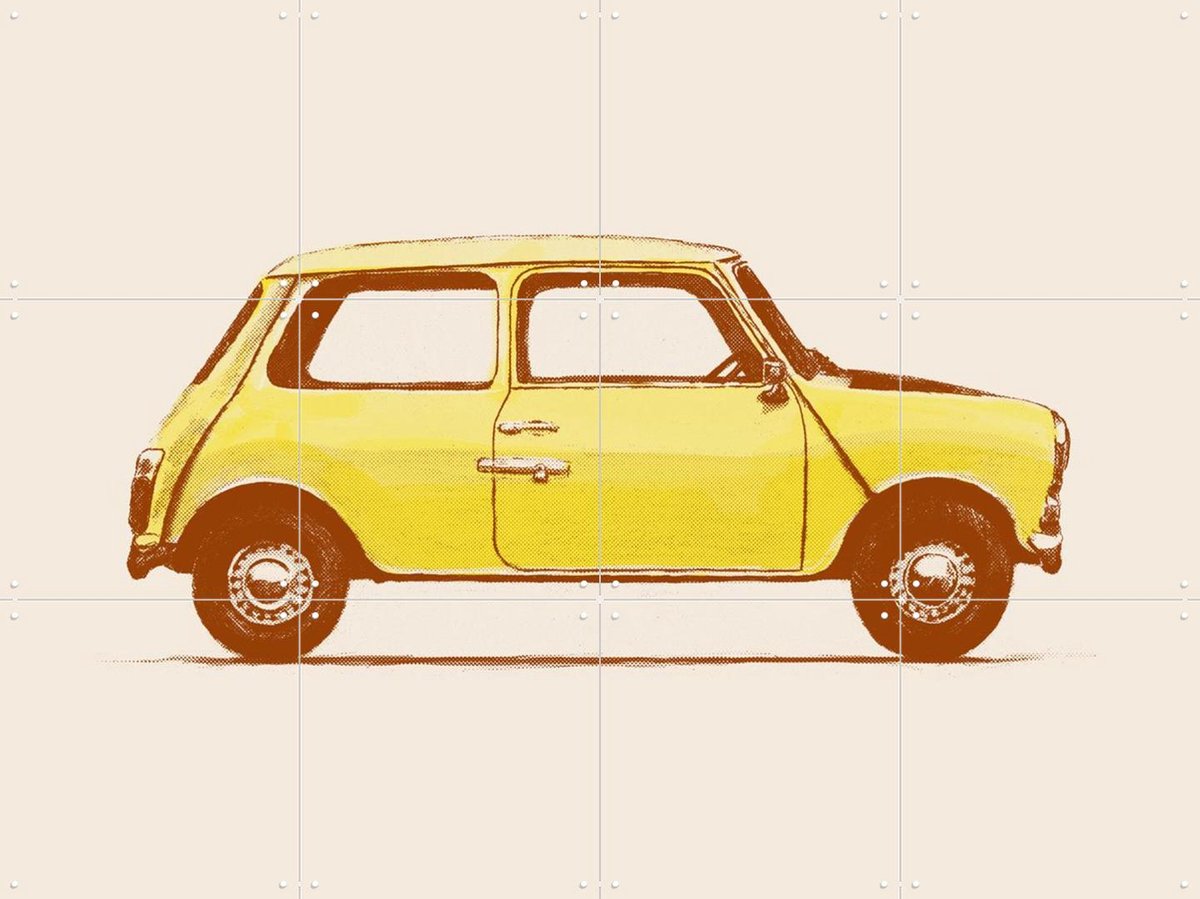 IXXI MINI Mr. Beans, Florent Bodart - 80 x 60 cm - Gratis ophangtool - Grote wanddecoratie en posters - Kleurrijk, Pop art, Speels, Illustraties