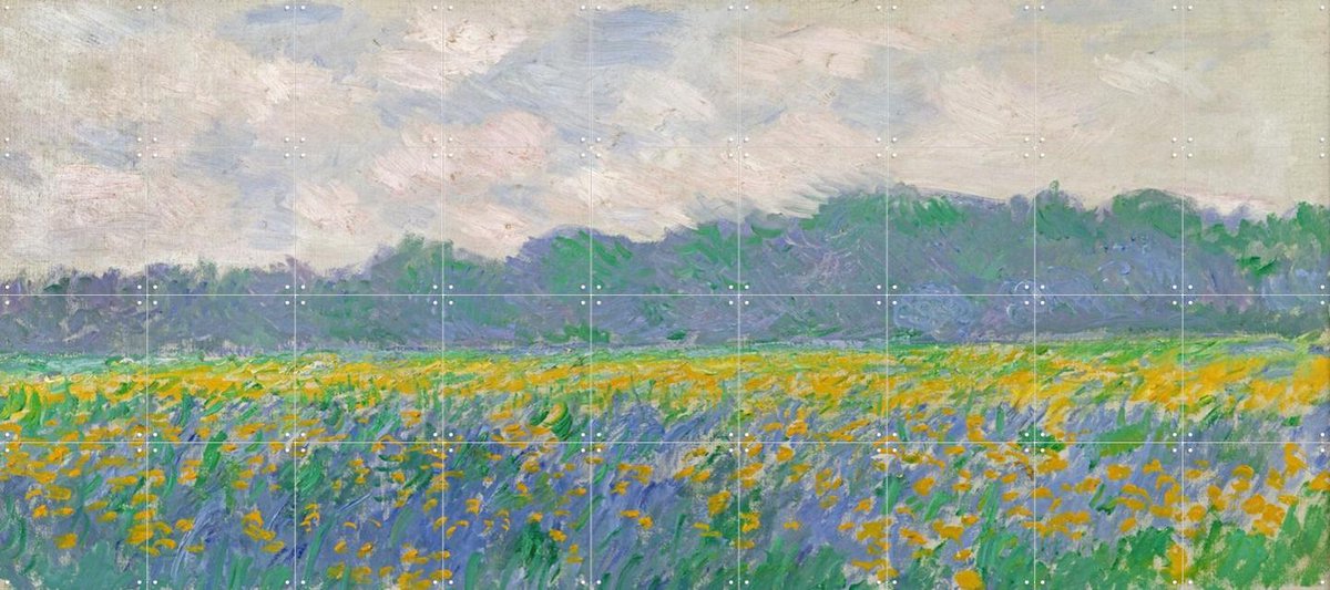 IXXI Field of Yellow Irises - Giverny, Claude Monet & Bridgeman Images - 180 x 80 cm - Gratis ophangtool - Grote wanddecoratie en posters -